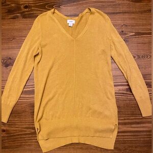OLD NAVY Mustard Yellow Sweater, XS, Never Worn With Tags, V Neck, Lightweight